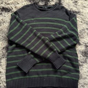 John Galt Brandy Melville Women's Navy and Green Jumper